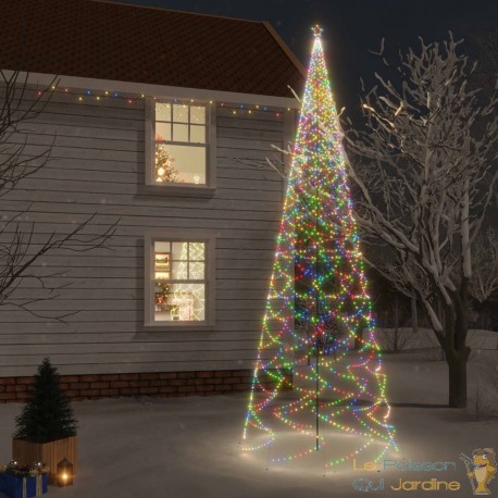 Sapin de Noël EN LED : 5m de haut 1400 LED Multicolore