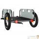 Remorque Vélo 126 cm Grise pour Marchandises à fixer à un vélo.