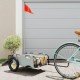 Remorque Vélo 126 cm Grise pour Marchandises à fixer à un vélo.