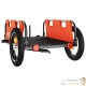 Remorque Vélo 135 cm Orange pour Marchandises à fixer à un vélo.
