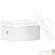 4 Boîtes de Rangement Blanches. Mignonnes et Discrètes. Bambou et Tissu