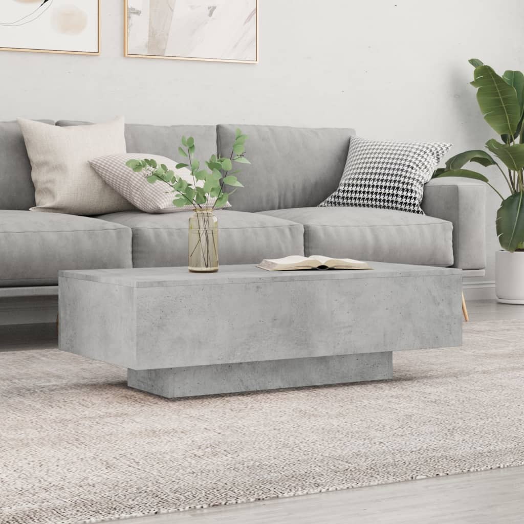 Table de Salon. Couleur Gris Béton. Table Basse. Massive & Luxueuse