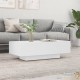 Table de Salon. Couleur Blanc. Table Basse. Massive & Luxueuse