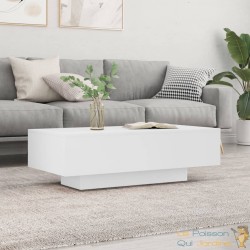 Table de Salon. Couleur Blanc. Table Basse. Massive & Luxueuse