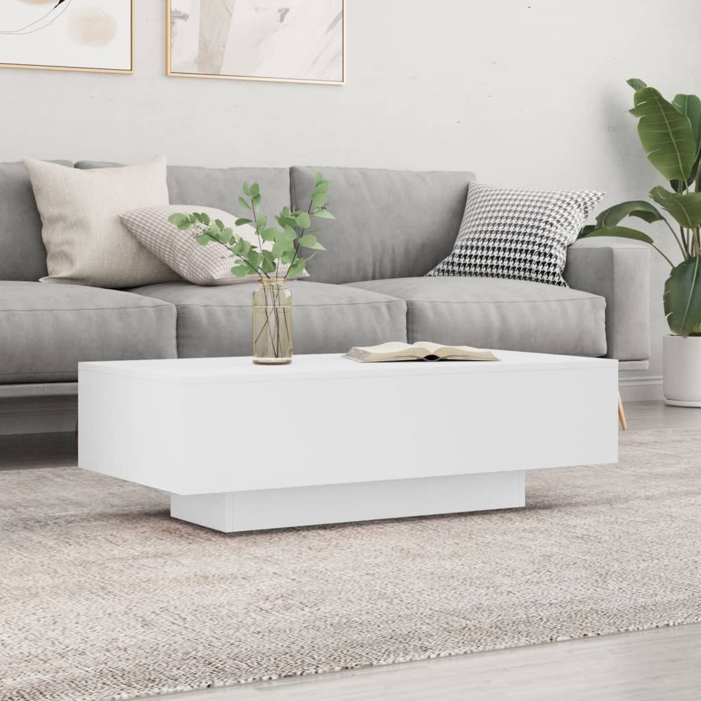 Table de Salon. Couleur Blanc. Table Basse. Massive & Luxueuse