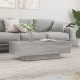 Table de Salon. Couleur Bois Gris. Table Basse. Massive & Luxueuse