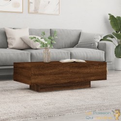 Table de Salon. Couleur Marron Foncé. Table Basse. Massive & Luxueuse