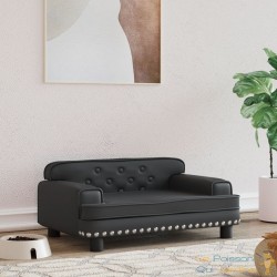 Canapé Lit pour chien. Sofa noir 70 x 45 x 30 cm similicuir. Luxueux & Confortable