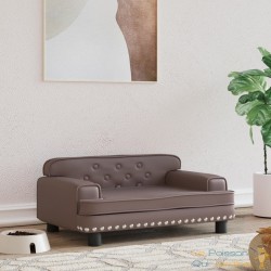 Canapé Lit pour chien. Sofa Marron 70 x 45 x 30 cm similicuir. Luxueux & Confortable