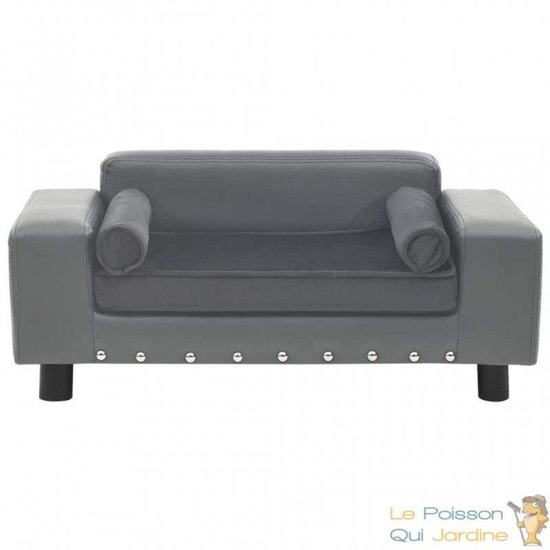 Fauteuil pour chien Gris foncé 80x68x23cm en Similicuir sur