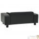 Canapé ou Lit pour chien. Sofa Noir 81 x 43 x 31 cm similicuir et Velours & Confortable