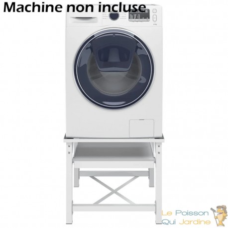 Socle Support + Étagère pour Machine à Laver Ou Sechoir à Linge