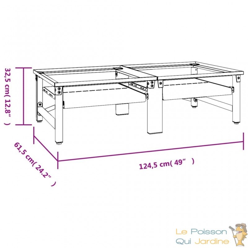 Socle Support Double + Tiroirs pour Machine à Laver Ou Sechoir à Linge. 200  kg Maximum - Le Poisson Qui Jardine