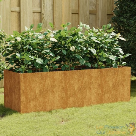 Jardinière Acier Corten 120 X 40 X 40 cm. Aspect Rouille, Très tendance. Jardin, Pation, Balcon