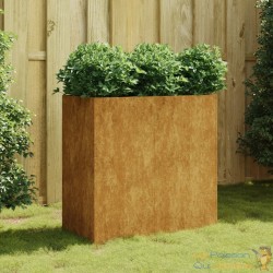 Jardinière Acier Corten 80 X 40 X 80 cm. Aspect Rouille, Très tendance. Jardin, Patio, Balcon