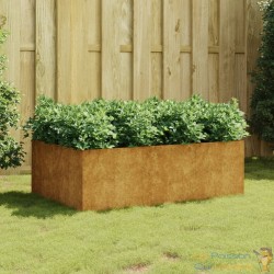 Jardinière Acier Corten 120 X 80 X 40 cm. Aspect Rouille, Très tendance. Jardin, Pation, Balcon