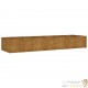 Jardinière Acier Corten 280 X 80 X 40 cm. Aspect Rouille, Très tendance. Jardin, Pation, Balcon