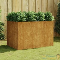 Jardinière Acier Corten 120 X 80 X 80 cm. Aspect Rouille, Très tendance. Jardin, Patio, Balcon