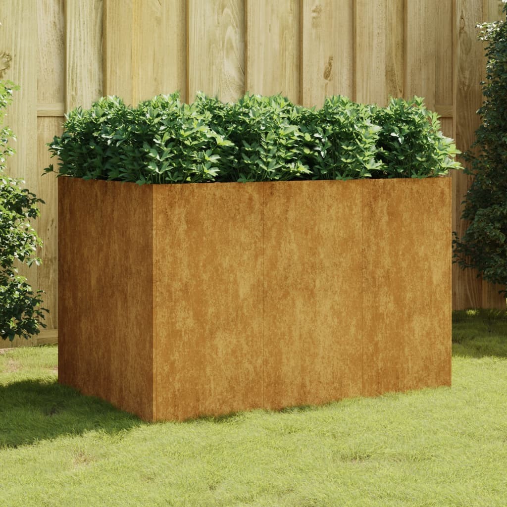 Jardinière Acier Corten 120 X 80 X 80 cm. Aspect Rouille, Très tendance. Jardin, Patio, Balcon