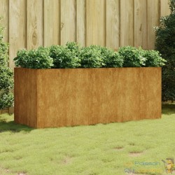 Jardinière Acier Corten 200 X 80 X 80 cm. Aspect Rouille, Très tendance. Jardin, Pation, Balcon