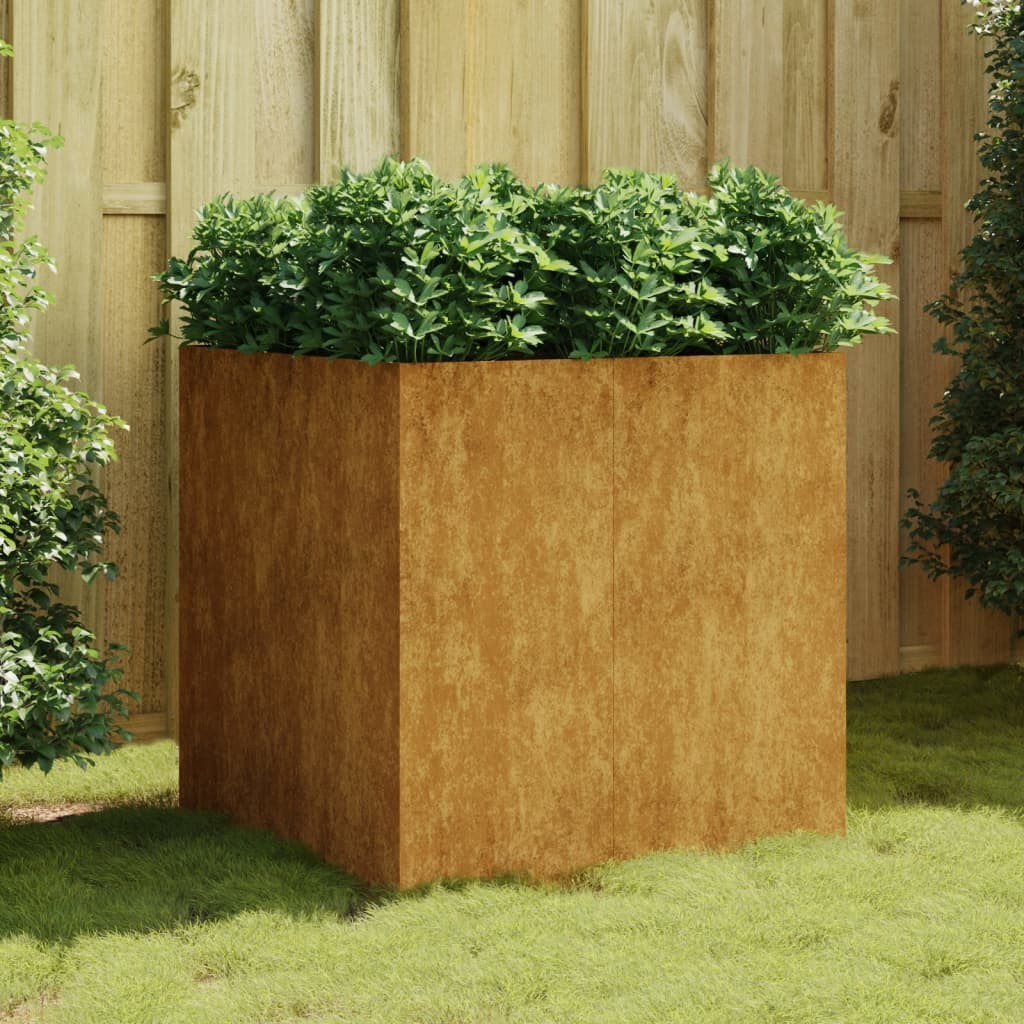 Jardinière Acier Corten 80 X 80 X 80 cm. Aspect Rouille, Très tendance. Jardin, Patio, Balcon