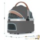 Poussette pour Chiens ou chats : Gris & 2 en 1. Haut de Gamme