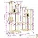Arbre à Chat Double & Polyvalent Crème: Stimulez le Bien-être de Vos Chats