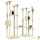Arbre à Chat Double & Polyvalent Crème: Stimulez le Bien-être de Vos Chats