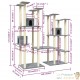 Arbre à Chat Double & Polyvalent Gris : Stimulez le Bien-être de Vos Chats