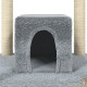 Arbre à Chat Double & Polyvalent Gris : Stimulez le Bien-être de Vos Chats