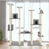 Arbre à Chat Double & Polyvalent Gris : Stimulez le Bien-être de Vos Chats