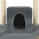 Arbre à Chat Double & Polyvalent Gris Foncé : Stimulez le Bien-être de Vos Chats