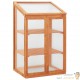 Serre de Jardin Bois et PVC : Brun : 100 X 60 X 45 cm