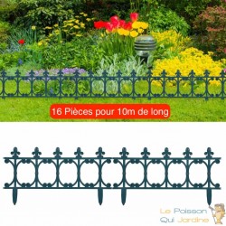 10 m De Bordure de jardin. Verte en Polypropylène. Style ancien et rustique