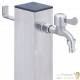 Colonne à Eau Carrée 40 cm. Support de robinet extérieur.
