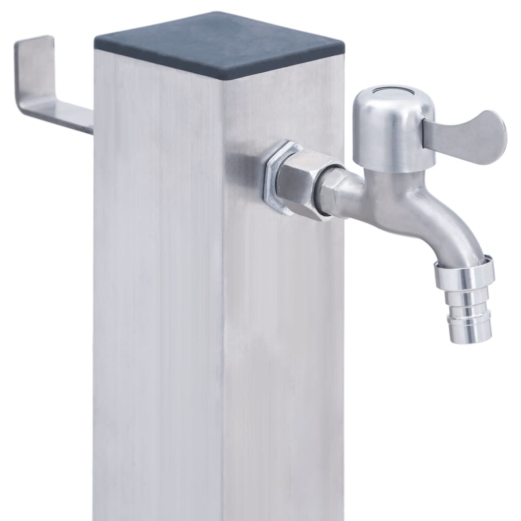 Colonne à Eau Carrée 100 cm. Support de robinet extérieur.