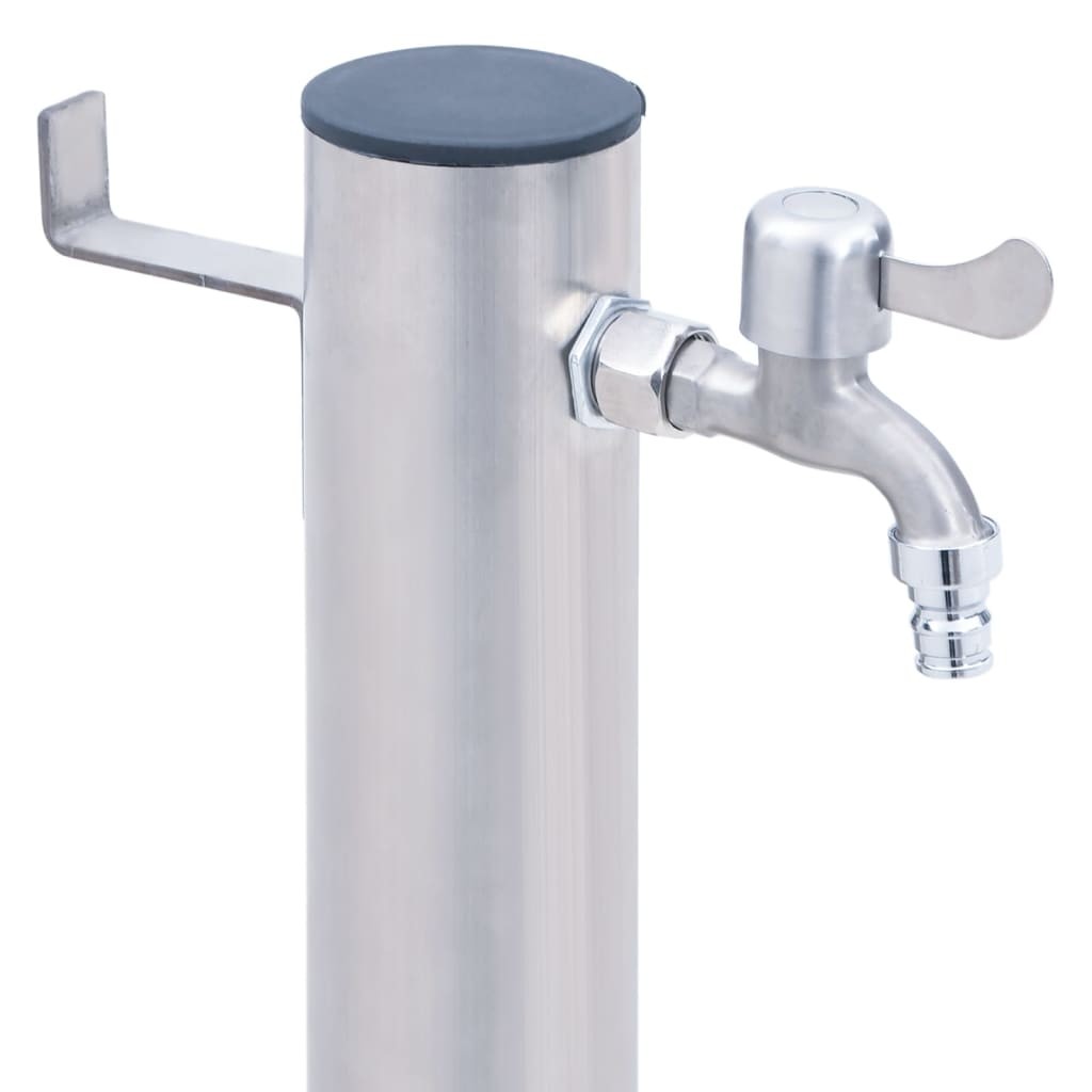 Colonne à Eau Ronde 80 cm. Support de robinet extérieur.