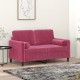 2 Coussins décoratifs Rouge Ø15x50 cm En Velours. Idéal Salon, Sofa et Canapé