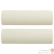 2 Coussins décoratifs : Crème Ø15x50 cm En Velours. Idéal Salon, Sofa et Canapé