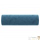 2 Coussins décoratifs : Bleu Ø15x50 cm En Velours. Idéal Salon, Sofa et Canapé