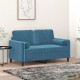 2 Coussins décoratifs : Bleu Ø15x50 cm En Velours. Idéal Salon, Sofa et Canapé