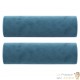 2 Coussins décoratifs : Bleu Ø15x50 cm En Velours. Idéal Salon, Sofa et Canapé