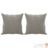 2 Coussins décoratifs Gris 40 x 40 cm En Velours. Idéal Salon, Sofa et Canapé