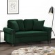 2 Coussins décoratifs Vert 40 x 40 cm En Velours. Idéal Salon, Sofa et Canapé