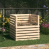 Composteur De 500 Litres Brun Clair Pour Jardin. En Bois de pin. Bois Massif