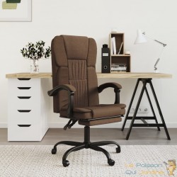 Chaise de Bureau En Tissu de Qualité Marron : Confort Optimal pour le Travail Quotidien