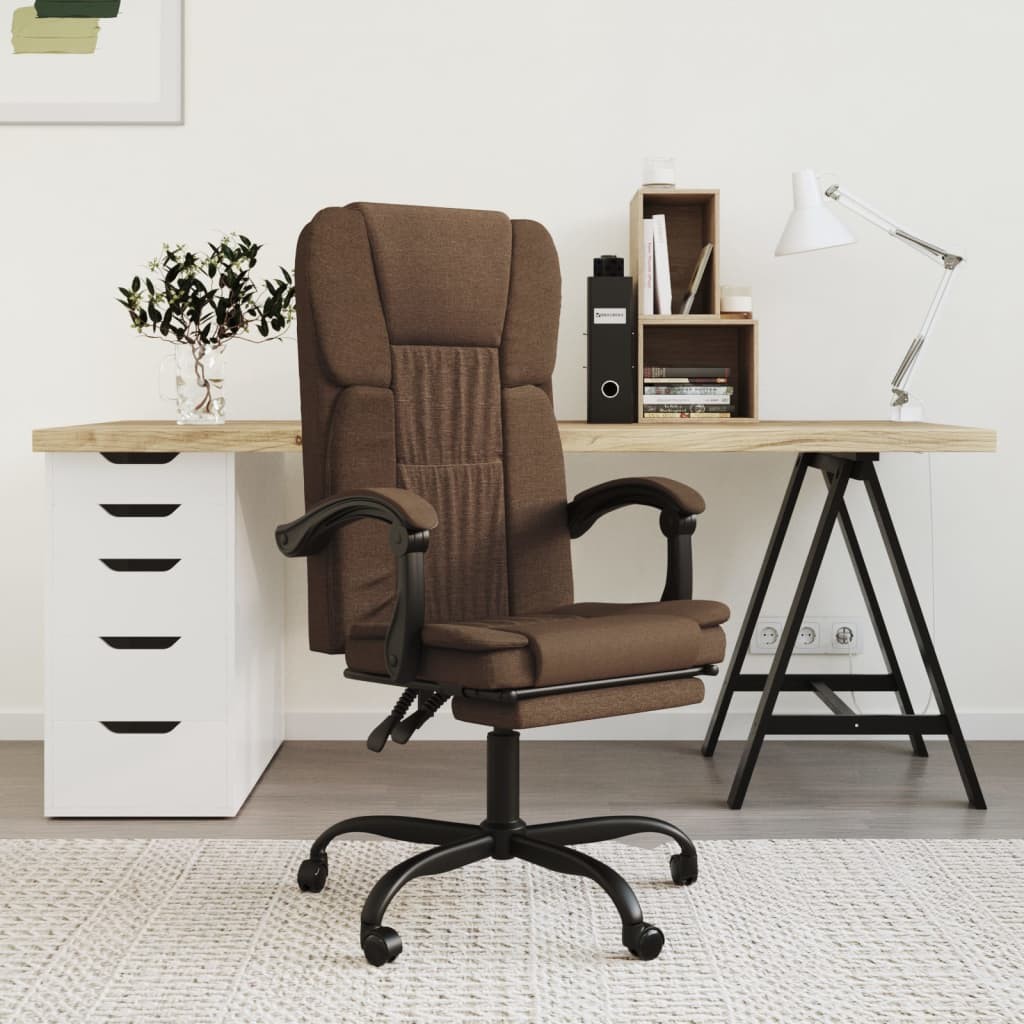 Chaise de Bureau En Tissu de Qualité Marron : Confort Optimal pour le Travail Quotidien