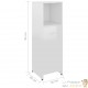 Meubles de salle de bain Couleur Blanc Brillant : Armoire, meuble-lavabo, armoi haute et basse