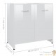Meubles de salle de bain Couleur Blanc Brillant : Armoire, meuble-lavabo, armoi haute et basse
