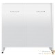 Meubles de salle de bain Couleur Blanc Brillant : Armoire, meuble-lavabo, armoi haute et basse